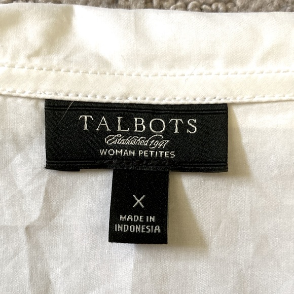 Talbots White Ruffle Blouse - Picture 4 of 5